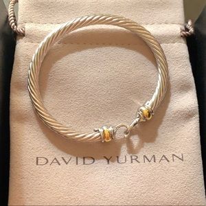 David Yurman gold 5mm cable buckle bracelet